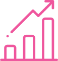 Graphic of a bar chart showing an upward trend