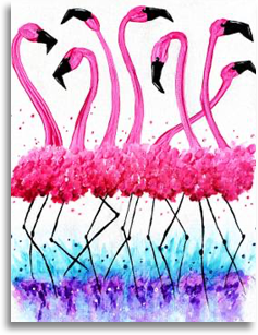 FLAMINGO FETE painting by Robert Fisher