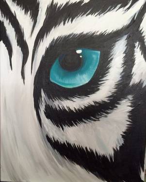 White Tiger Gaze painting by Steph Radley