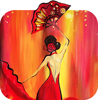 Hobby painting ideas - sports and activity themed paint and sip artwork