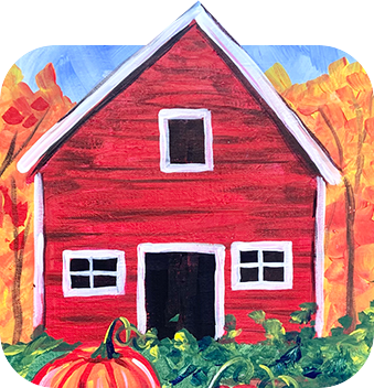 Rustic painting ideas - countryside and vintage paint and sip artwork