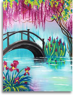 Spring Bridge painting by Alyson McCrink