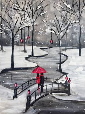Loving You Through the (Snow) Storm painting by Jessie Olson