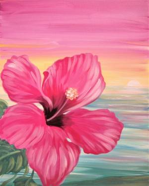Hello Hibiscus painting by Carolyn McNeil