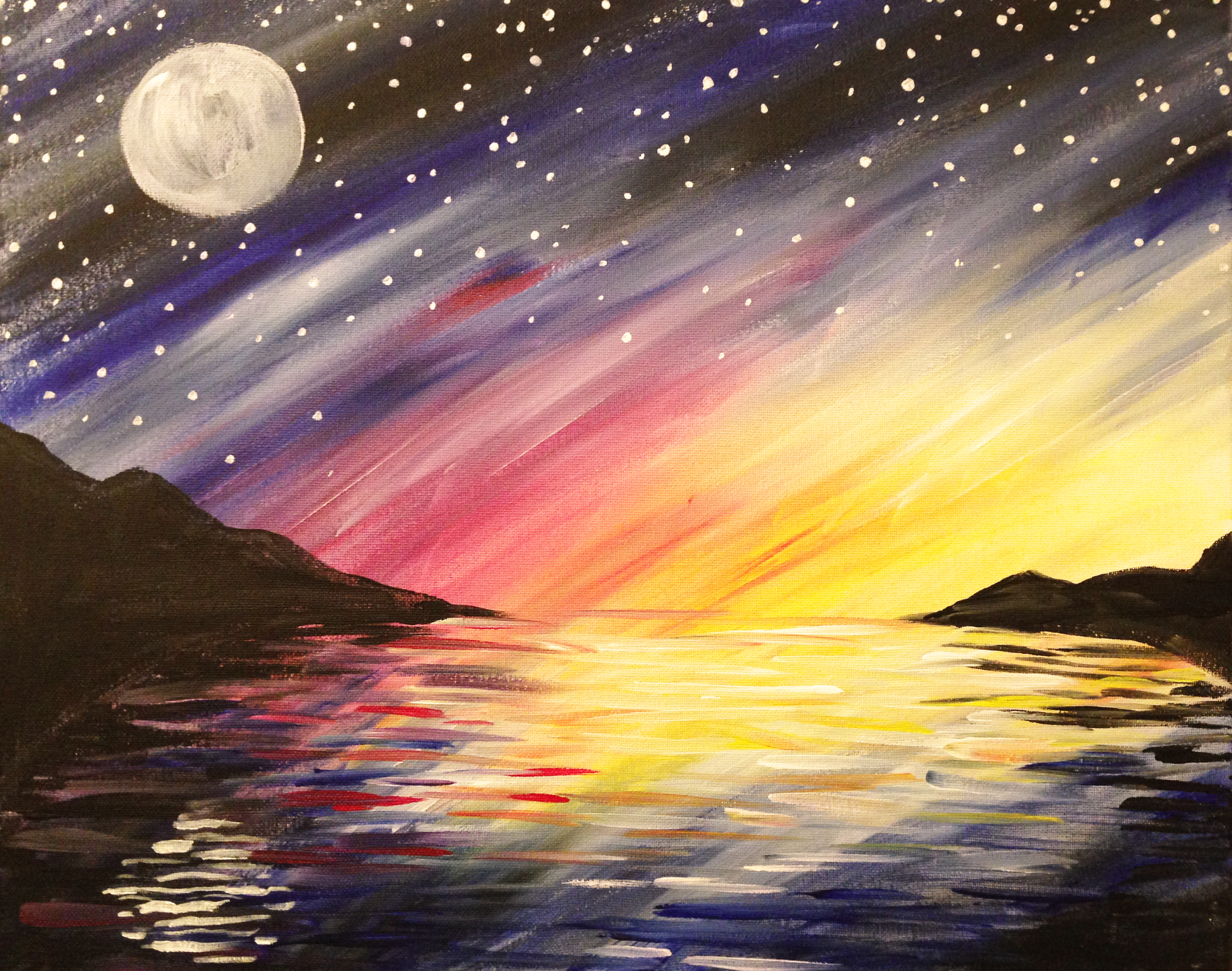 Night Sky Painting For Kids
