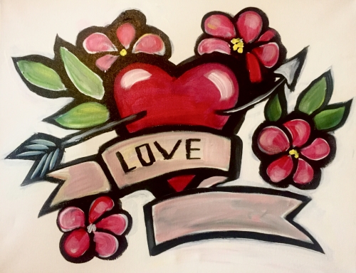 tattooed heart paint nite event tattooed heart paint nite event