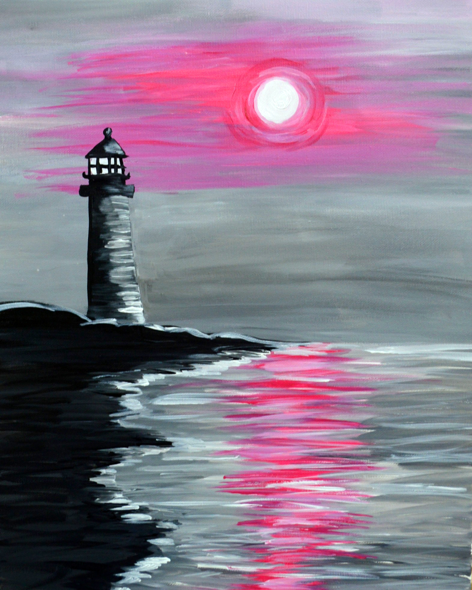 Sailors Pink Light at The Sunbird Mountain Grill a | Paint Nite Event