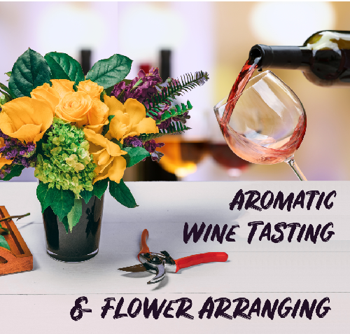 Wine Tasting And Flower Arranging At Cuvee Fine Wines 04262019 At Cuvee Fine Wines Belmont Ma Us Yaymaker