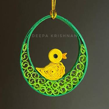 A Easter Chick Ornament  3D Paper Quilling experience project by Yaymaker