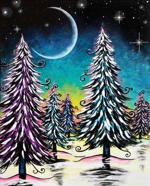 Snowy Moonlight - Paint Nite event in SACRAMENTO, CA