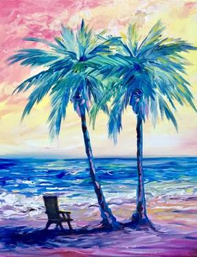 A Lifes a Beach II paint nite project by Yaymaker