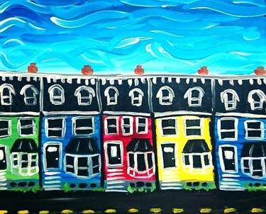 A Row Houses paint nite project by Yaymaker