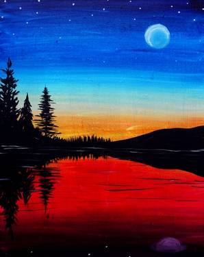 Northern Sunset - Paint and sip event at We Olive Pasadena in PASADENA, CA - PaintNite.com