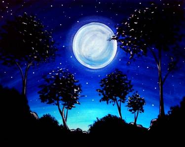 Blue Moonlight - Paint Nite event in Columbia, MD