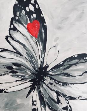 A Sweet Butterfly paint nite project by Yaymaker