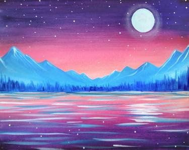 A Stars  Mountains paint nite project by Yaymaker