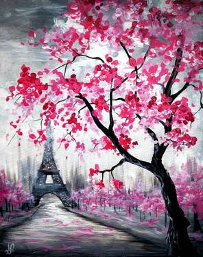 A Blossoms in Paris V paint nite project by Yaymaker