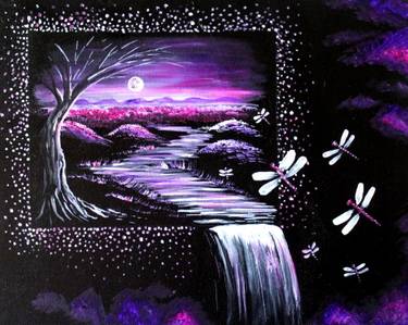 A Dragonfly Dreams III paint nite project by Yaymaker