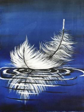 As light as a Feather - Paint and sip event at The Flats Eatery + Drink Saskatoon in Saskatoon, SK - PaintNite.com