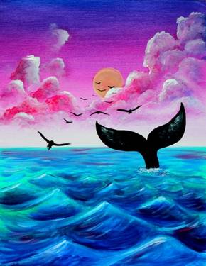 A A Whale of a Time paint nite project by Yaymaker