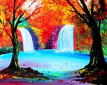 Autumn Waterfalls - Paint and sip event at Palooza Brewery & Gastropub in KENWOOD, CA - PaintNite.com