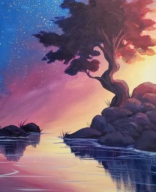 Brilliant Twilight Sky - Paint Nite event in Brampton, ON
