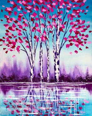 A Reflection In Pink paint nite project by Yaymaker