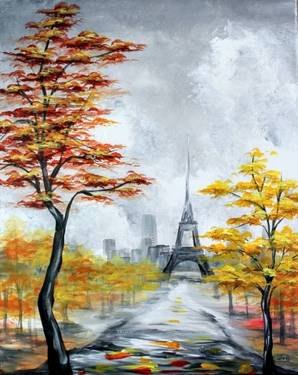Falling For Paris V - Paint Nite event in Edmonton, AB