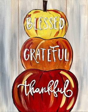Blessed. Grateful. Thankful. Pumpkins - Paint Nite event in KEYPORT, NJ