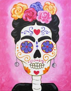 Frida De Los Muertos - Paint and sip event at Buffalo Wild Wings- Bel Air in BEL AIR, MD - PaintNite.com