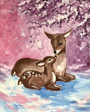 A A Deer Moment paint nite project by Yaymaker