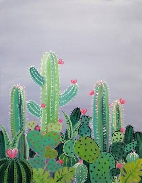 A The Love Cactus paint nite project by Yaymaker