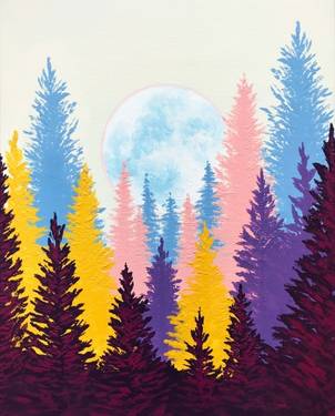 Rose And Gold Forest - Paint and sip event at East End Brewing Company in Pittsburgh, PA - PaintNite.com