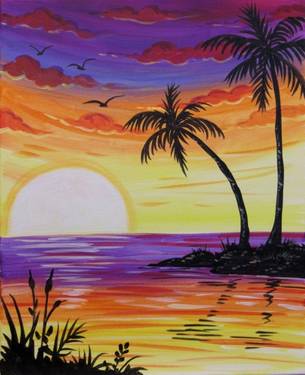 A Tropical Pleasures paint nite project by Yaymaker