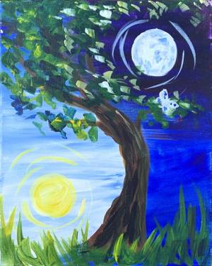 Day and Night II - Paint Nite event in Chico, CA