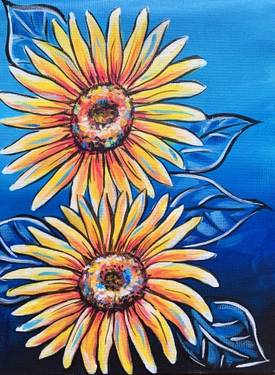 Evening Sunflowers II - Paint Nite event in Normal, IL