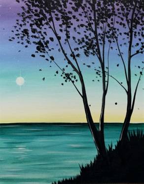 A Sunrise On The Lake paint nite project by Yaymaker