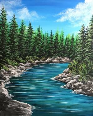 A Golden Waters paint nite project by Yaymaker