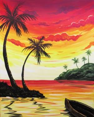 Sunset Getaway - Paint and sip event at Mountain Mike's Pizza  in Campbell , CA - PaintNite.com