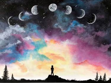 A Just like the moon we go through phases paint nite project by Yaymaker