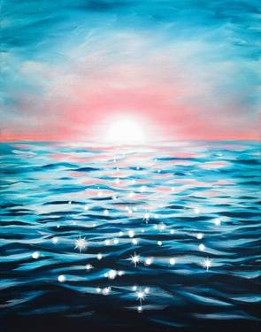 A Ocean Glitter paint nite project by Yaymaker