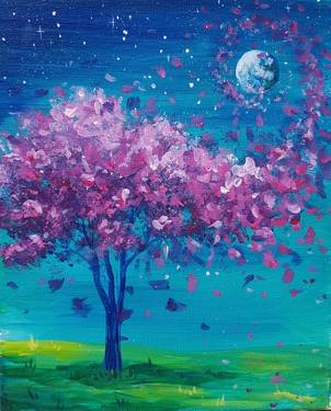 A Blossoming Breeze paint nite project by Yaymaker