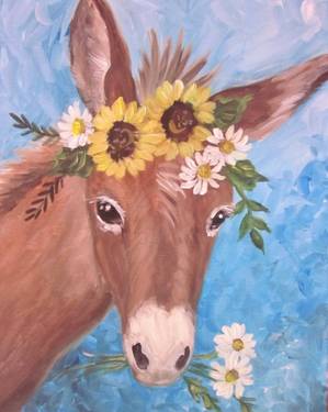 A Daisy Donkey paint nite project by Yaymaker