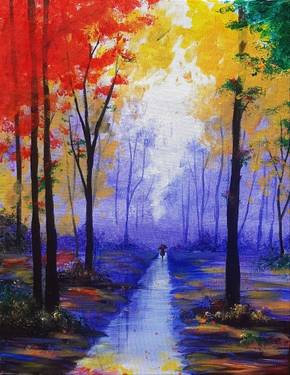 Strolling Through Autumn II - Paint Nite event in Salt Lake City, UT