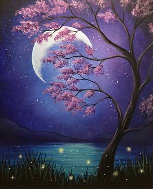 A Mystical Moonlight paint nite project by Yaymaker