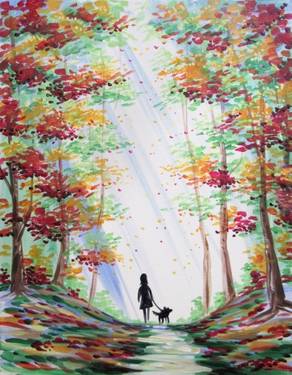 Fall Morning Walk - Paint and sip event at Vivianos (Fenton) in Fenton, MO - PaintNite.com