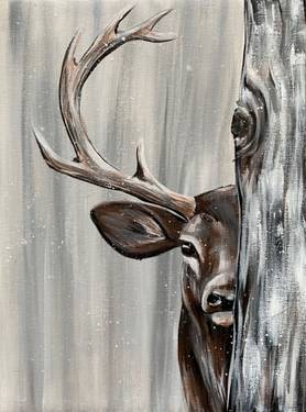 Winter Stag II - Paint Nite event in Woodland Hills, CA