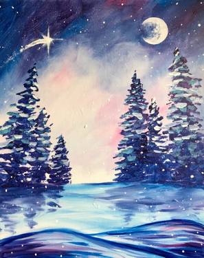 A Winter Wonderland - Paint Nite event in Leduc, AB