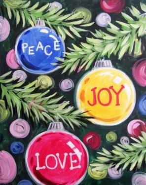 Peace, Joy, Love - Customizable - Paint Nite event in Sacramento, CA