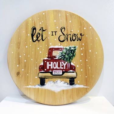 Let It Snow Round Pine Circle - Paint Nite event in Rock Island, IL